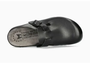 Zaverio Unisex Black Leather Clog