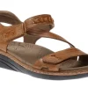 Zenith Honey Brown Leather Adjustable Z-Strap Walking Sandal