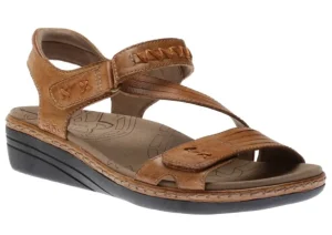 Zenith Honey Brown Leather Adjustable Z-Strap Walking Sandal