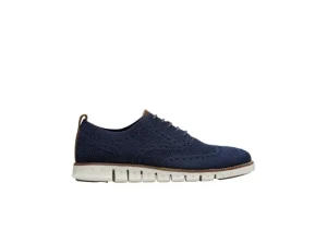 ZERu00d8GRAND Wingtip Oxford Blue Stitchlite